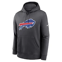 Men's Nike Anthracite Buffalo Bills Club Logo Pullover Hoodie