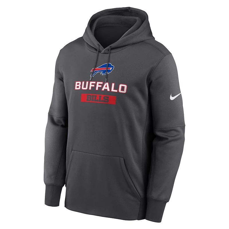 Sweat à capuche Nike Buffalo Bills Toss Sweep Performance pour homme, anthracite