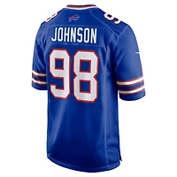 Maillot de match Nike Austin Johnson Royal Buffalo Bills pour homme
