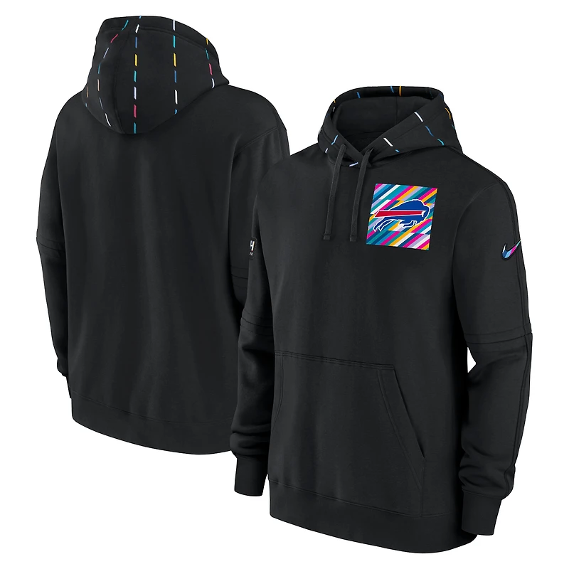 Men's Nike Black Buffalo Bills 2023 NFL Crucial Catch Club Pullover Hoodie