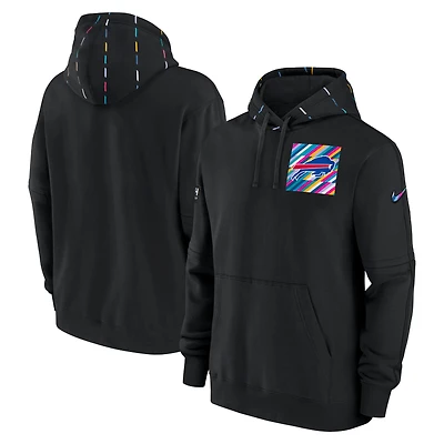 Men's Nike Black Buffalo Bills 2023 NFL Crucial Catch Club Pullover Hoodie