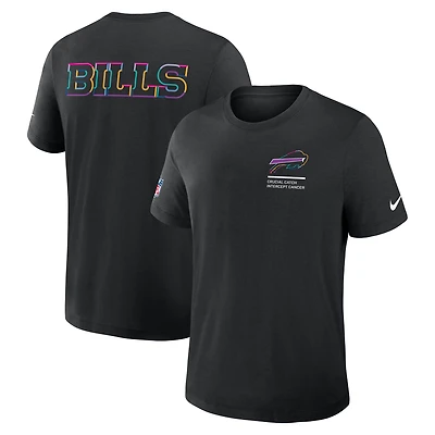 T-shirt Nike noir Buffalo Bills 2025 NFL Crucial Catch Tri-Blend Dri-FIT pour homme