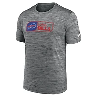 T-shirt Nike Performance Velocity pour homme, couleur charbon, Buffalo Bills, grande taille