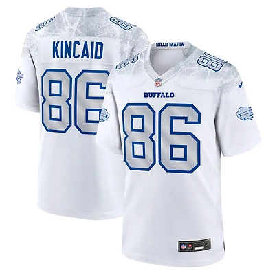 Maillot Nike Dalton Kincaid pour homme, collection rivalités 2025, blanc, Buffalo Bills