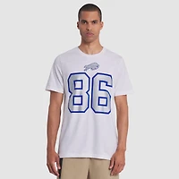 T-shirt Nike Dalton Kincaid pour homme, blanc, collection Rivalries 2025 des Buffalo Bills, avec nom et numéro de joueur