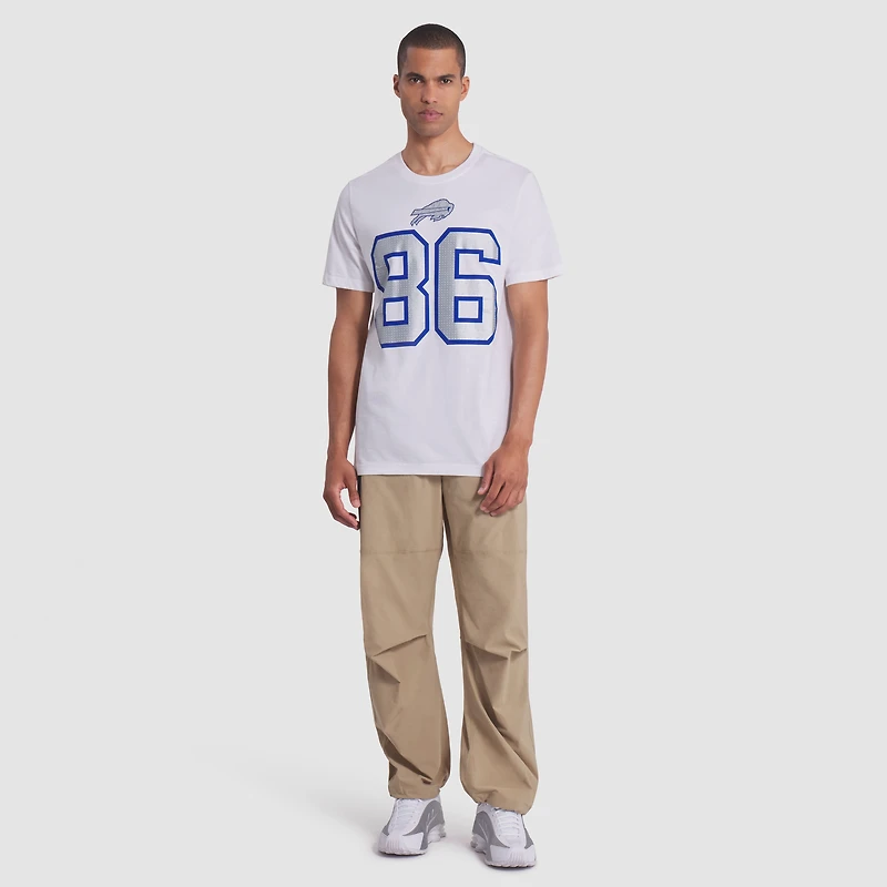 Men's Nike Dalton Kincaid White Buffalo Bills 2025 Rivalries Collection Player Name & Number T-Shirt
