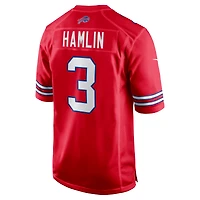 Maillot de match alternatif Nike Damar Hamlin pour hommes, rouge des Buffalo Bills