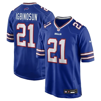 Men's Nike Davison Igbinosun Royal Buffalo Bills Team Game Jersey