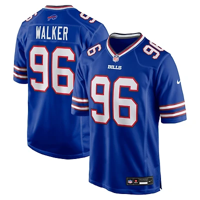 Men's Nike Deone Walker Royal Buffalo Bills Team Game Jersey