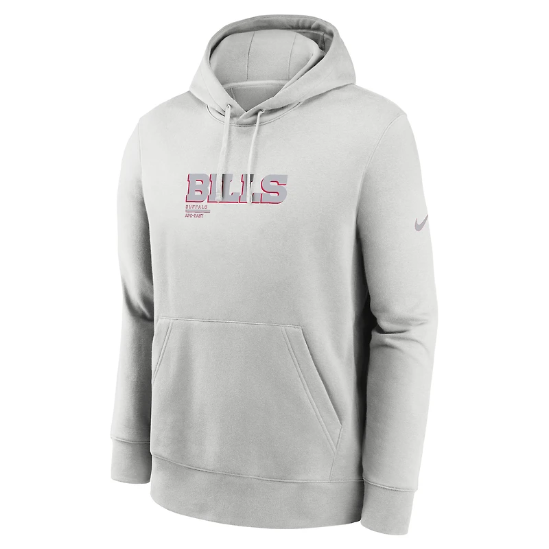 Sweat à capuche Nike gris Buffalo Bills Edge Pack French Terry Club pour homme