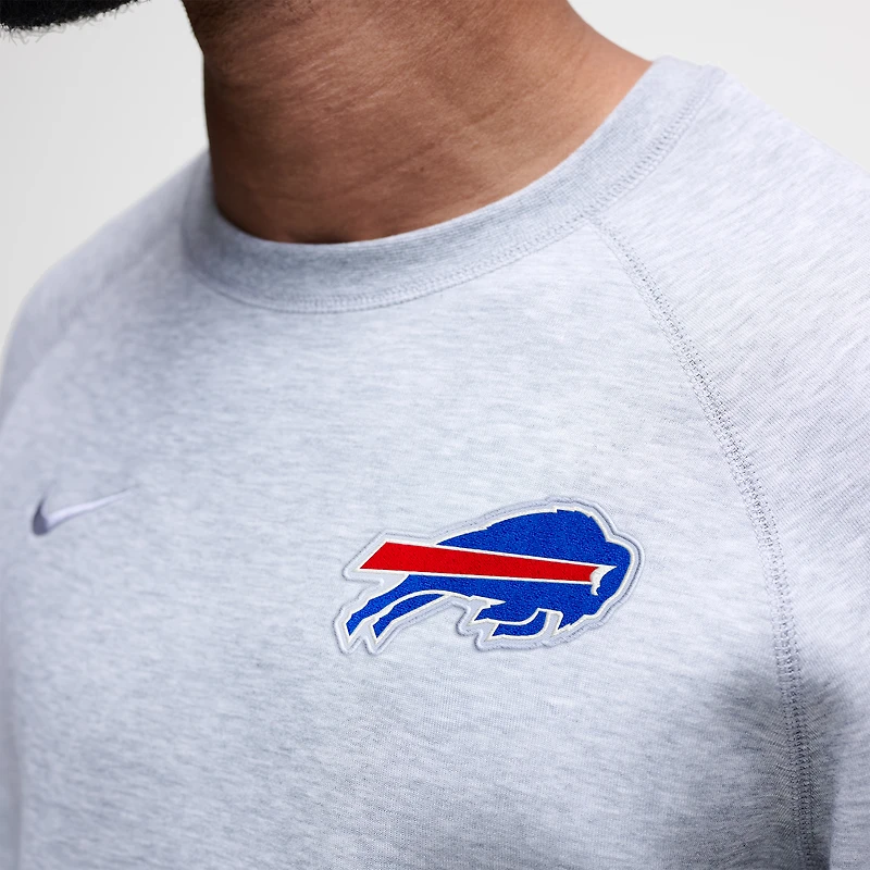 Sweat-shirt Nike Tech Fleece Raglan gris chiné pour homme des Buffalo Bills