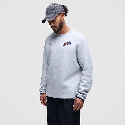 Sweat-shirt Nike Tech Fleece Raglan gris chiné pour homme des Buffalo Bills
