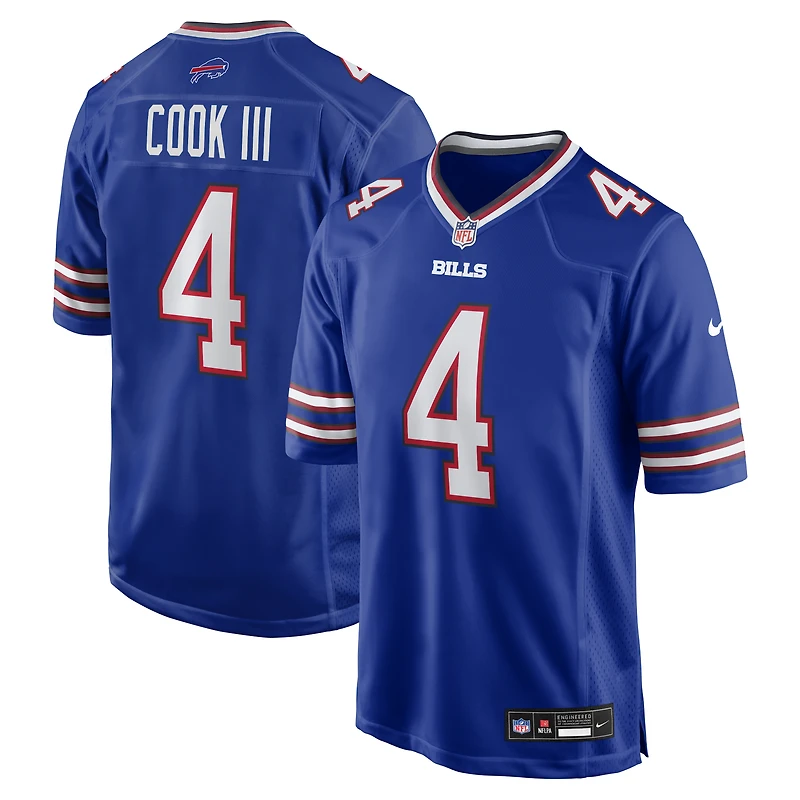 Men's Nike James Cook III  Royal Buffalo Bills Team Game Jersey