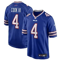 Men's Nike James Cook III  Royal Buffalo Bills Team Game Jersey