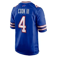 Men's Nike James Cook III  Royal Buffalo Bills Team Game Jersey