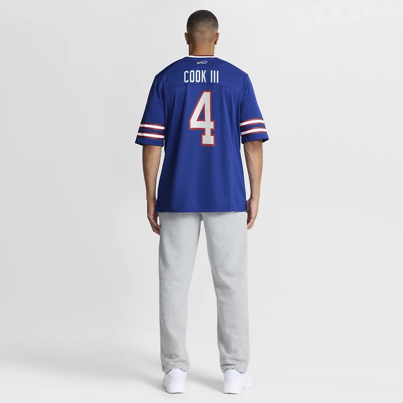 Maillot de match Nike James Cook III Royal Buffalo Bills pour homme