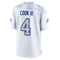 Maillot Nike James Cook III blanc pour homme, collection Rivalries 2025 des Buffalo Bills