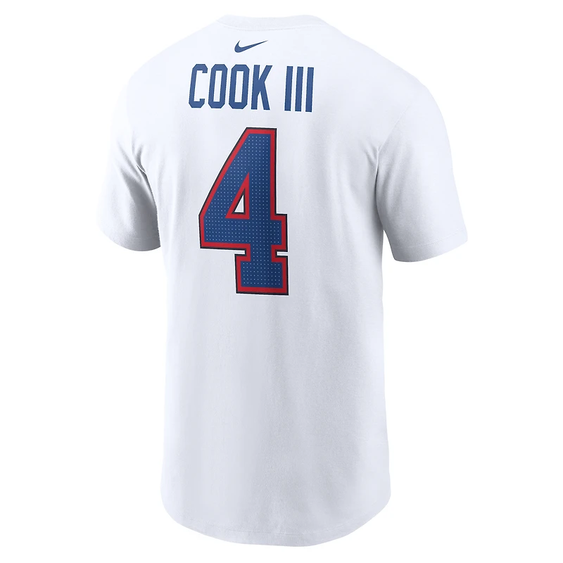 Men's Nike James Cook Royal Buffalo Bills Name & Number T-Shirt