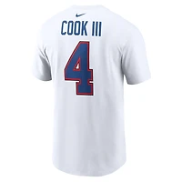 Men's Nike James Cook Royal Buffalo Bills Name & Number T-Shirt