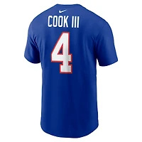 Men's Nike James Cook Royal Buffalo Bills Name & Number T-Shirt