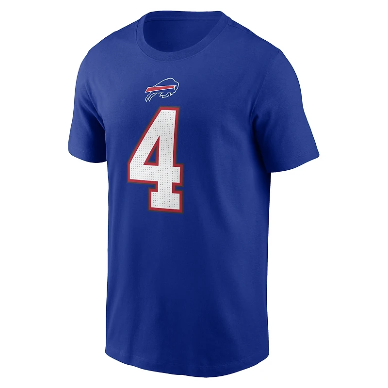 Men's Nike James Cook Royal Buffalo Bills Player Name & Number T-Shirt