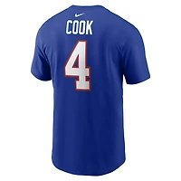 Men's Nike James Cook Royal Buffalo Bills Player Name & Number T-Shirt