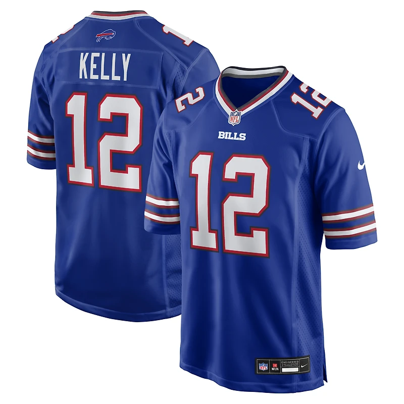 Men's Nike Jim Kelly Royal Buffalo Bills Game Retired Player Jersey