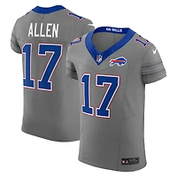 Men's Nike Josh Allen Gray Buffalo Bills Nickel City Vapor F.U.S.E. Elite Jersey
