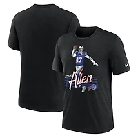 Men's Nike Josh Allen Heather Black Buffalo Bills Player Graphic T-Shirt