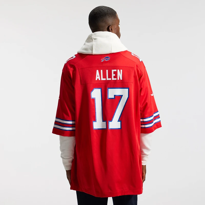 Men's Nike Josh Allen Red Buffalo Bills Alternate Game Jersey