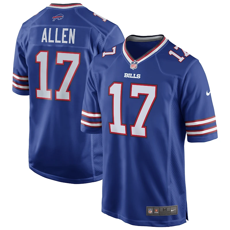 Maillot de joueur jeu d'équipe Nike Josh Allen des Royal Buffalo Bills pour homme