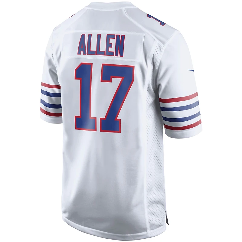 Maillot Nike Josh Allen pour homme, blanc, joueur de jeu alternatif des Buffalo Bills
