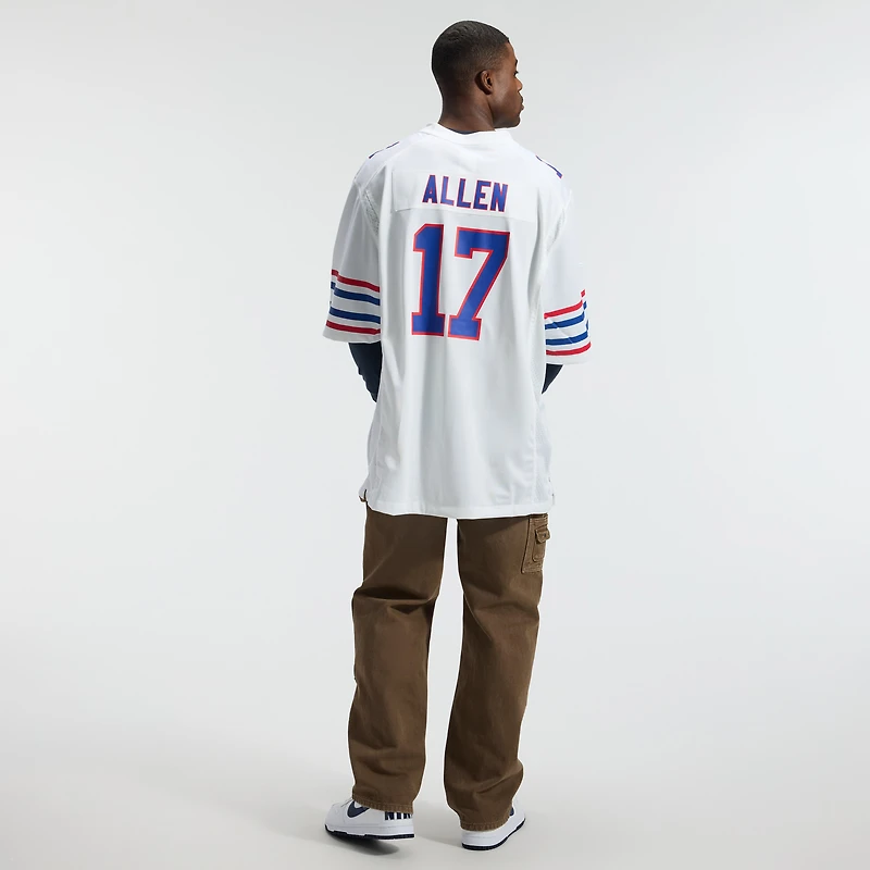 Maillot Nike Josh Allen pour homme, blanc, joueur de jeu alternatif des Buffalo Bills