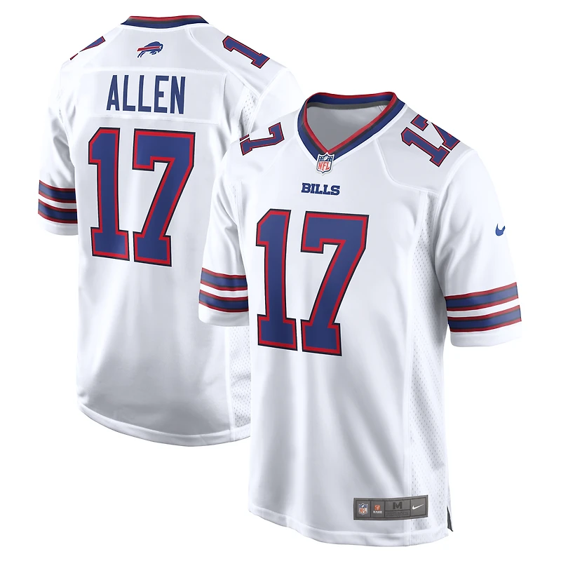 Maillot Nike Josh Allen blanc des Buffalo Bills pour homme