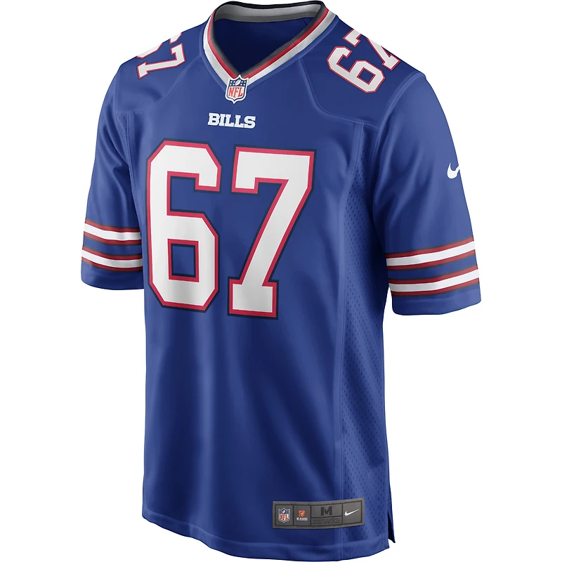 Maillot de joueur retraité Nike Kent Hull Royal Buffalo Bills Game pour homme