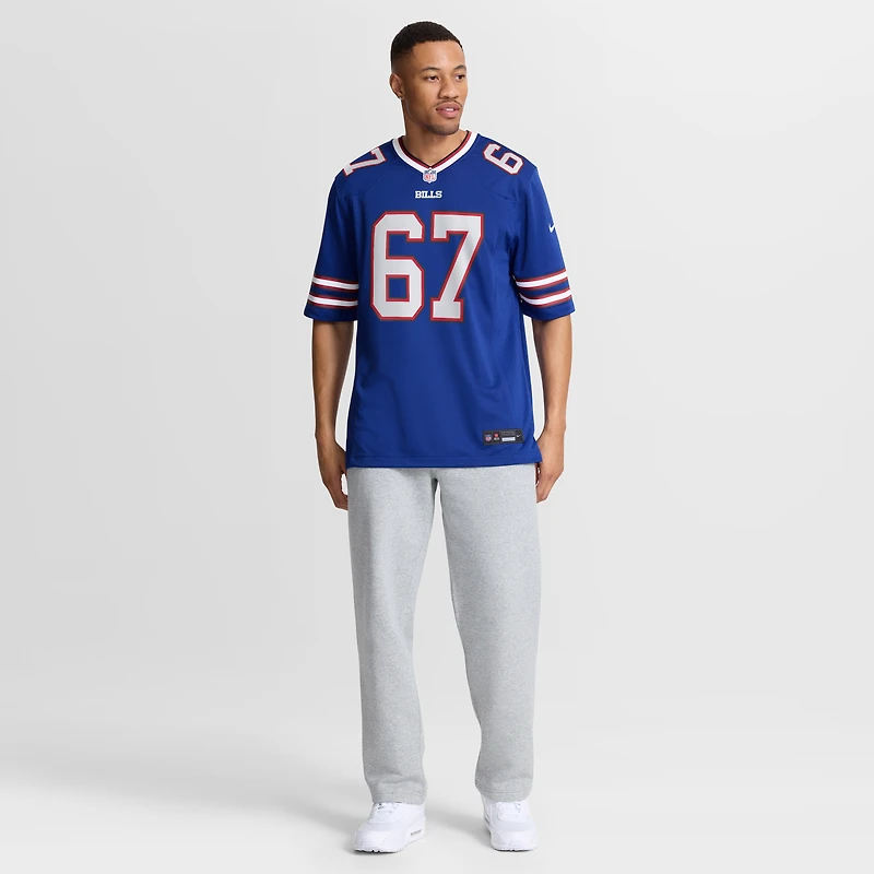 Men's Nike Kent Hull Royal Buffalo Bills Game Retired Player Jersey