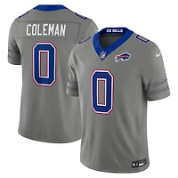 Men's Nike Keon Coleman Gray Buffalo Bills Nickel City Vapor F.U.S.E. Stitched Limited Jersey