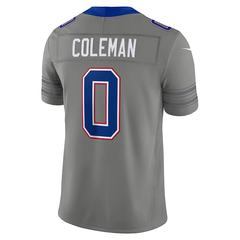 Men's Nike Keon Coleman Gray Buffalo Bills Nickel City Vapor F.U.S.E. Stitched Limited Jersey