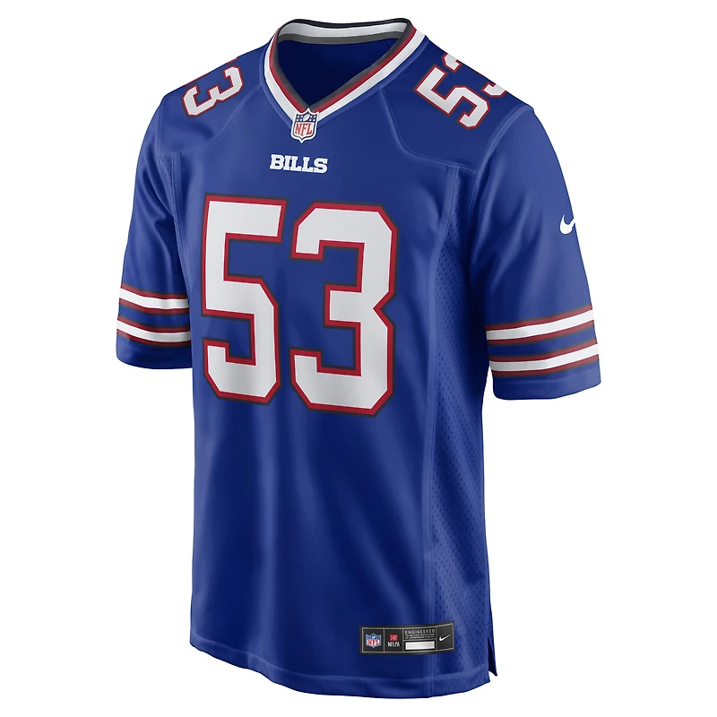 Men's Nike Lloyd Cushenberry III Royal Buffalo Bills Team Game Jersey