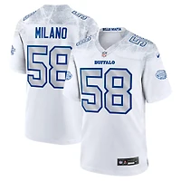 Maillot Nike Matt Milano pour homme, blanc, collection Rivalries 2025, Buffalo Bills