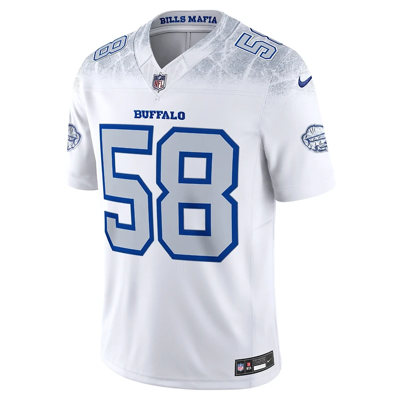 Men's Nike Matt Milano White Buffalo Bills 2025 Rivalries Collection Stitched Limited Jersey