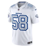 Men's Nike Matt Milano White Buffalo Bills 2025 Rivalries Collection Stitched Limited Jersey