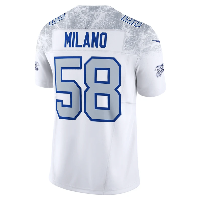 Men's Nike Matt Milano White Buffalo Bills 2025 Rivalries Collection Stitched Limited Jersey