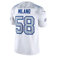 Men's Nike Matt Milano White Buffalo Bills 2025 Rivalries Collection Stitched Limited Jersey