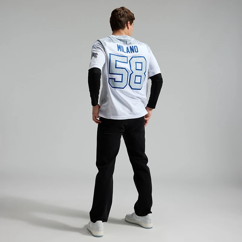 Men's Nike Matt Milano White Buffalo Bills 2025 Rivalries Collection Stitched Limited Jersey