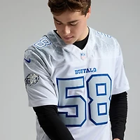 Men's Nike Matt Milano White Buffalo Bills 2025 Rivalries Collection Stitched Limited Jersey