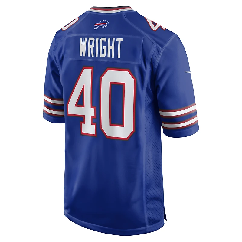 Men's Nike Matthew Wright  Royal Buffalo Bills Team Game Jersey