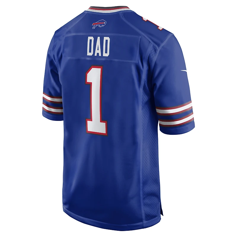 Maillot de match Nike numéro 1 Dad Royal Buffalo Bills pour homme