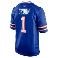 Men's Nike Number 1 Groom Royal Buffalo Bills Game Jersey