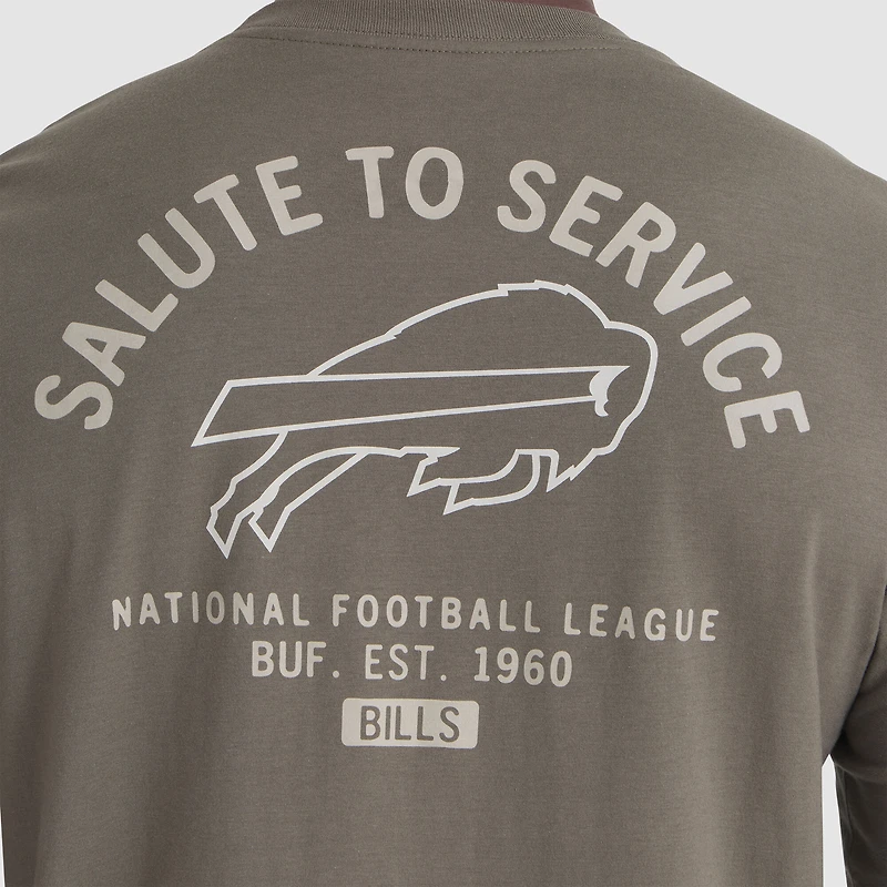 Men's Nike Olive Buffalo Bills 2025 Salute to Service Sideline Long Sleeve T-Shirt